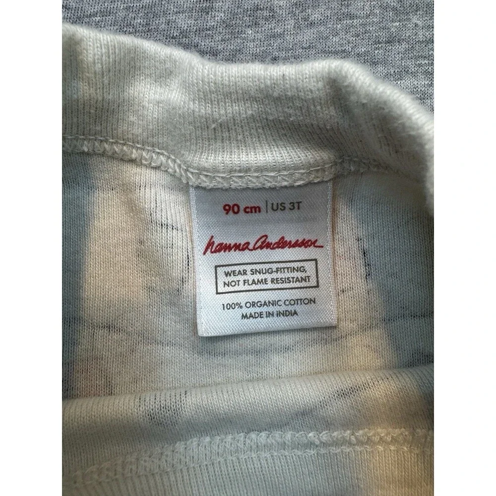 Hanna Andersson Christmas Lights Organic Cotton Pajama Top Shirt Toddler 3T 90 c
